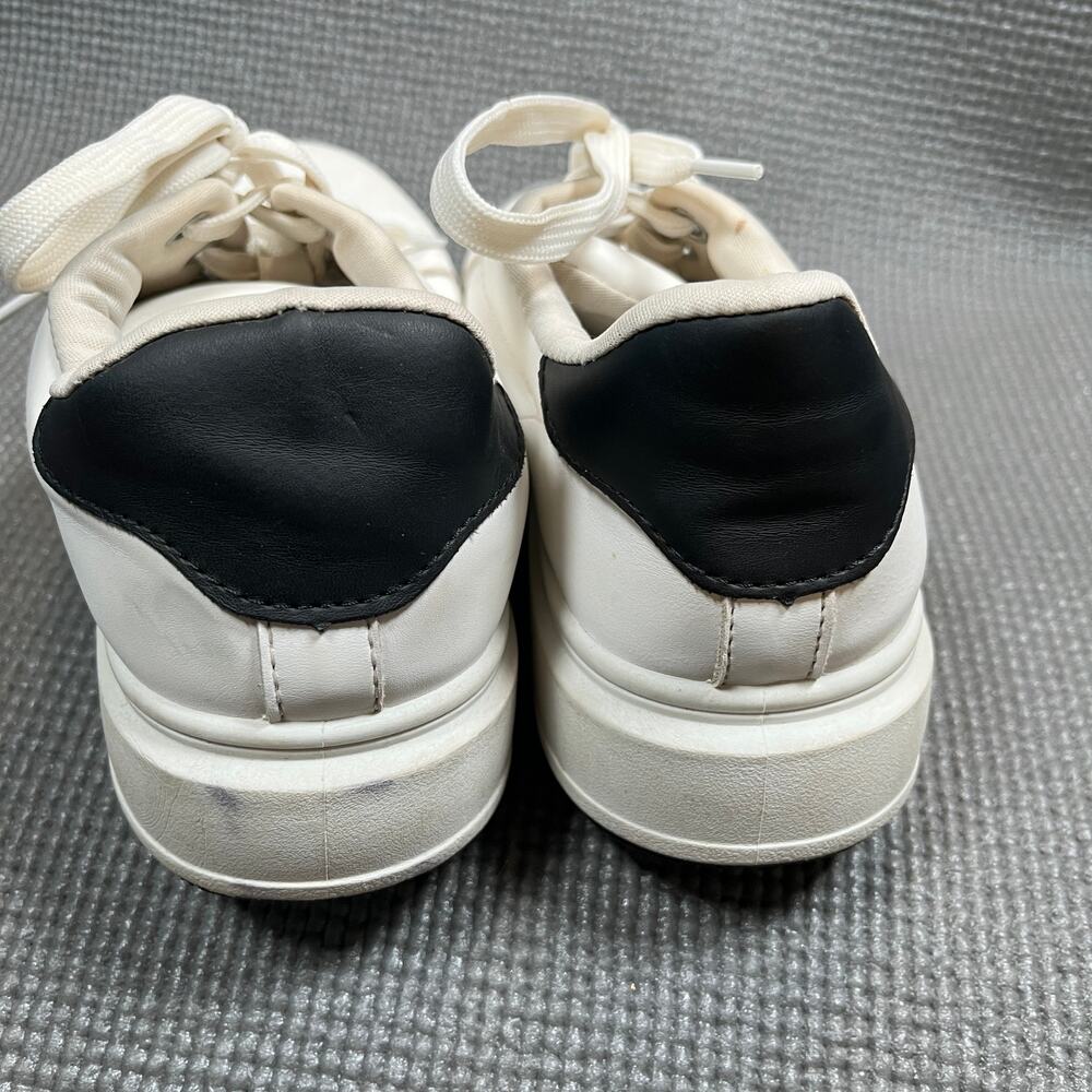 Madden Girl Sneakers Shoes Womens Size 9‎ White Vegan Leather Lace Up Casual - Picture 5 of 9
